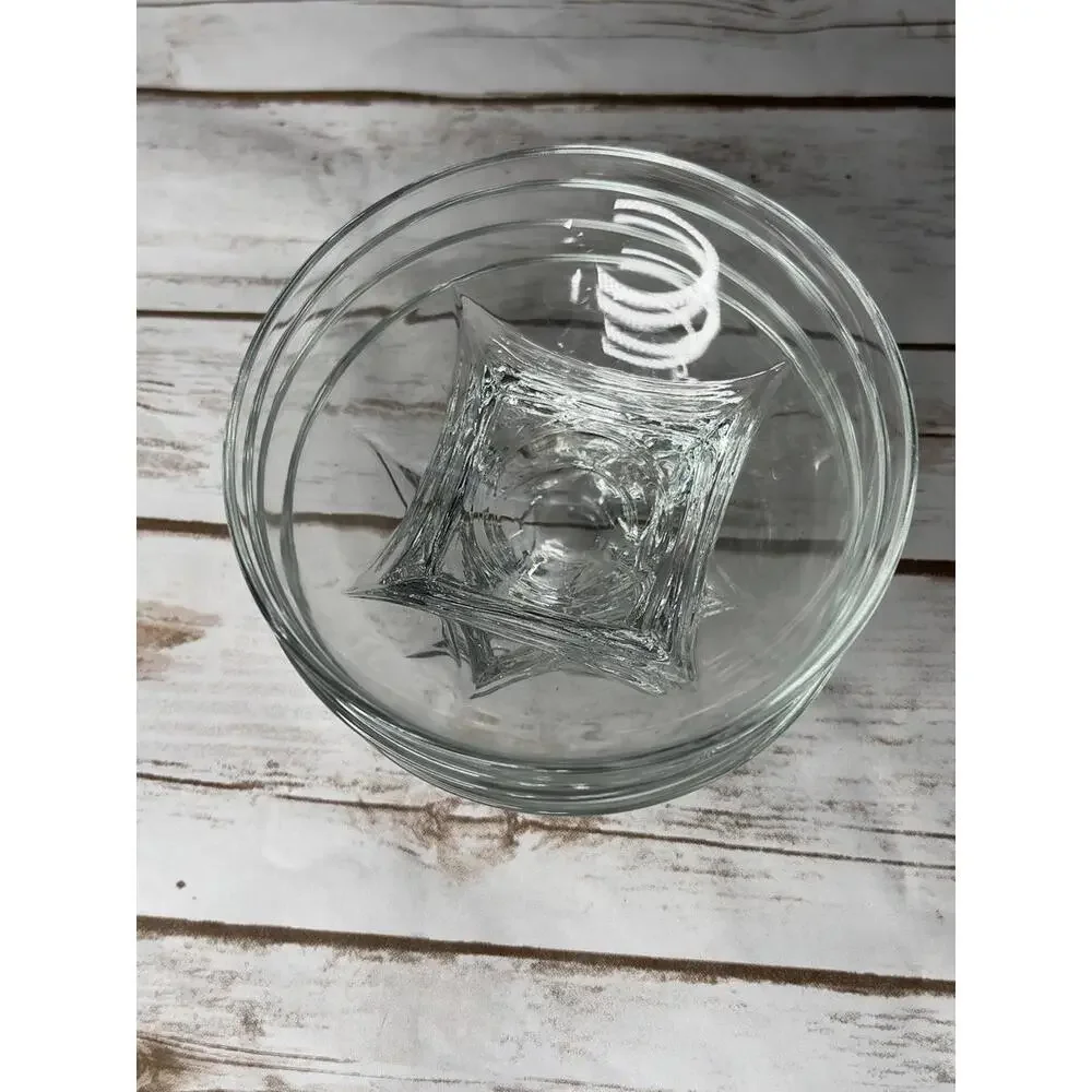 Hazel-Atlas Colony‎ Clear Square Base 60s Glass Bowl Set of 4
